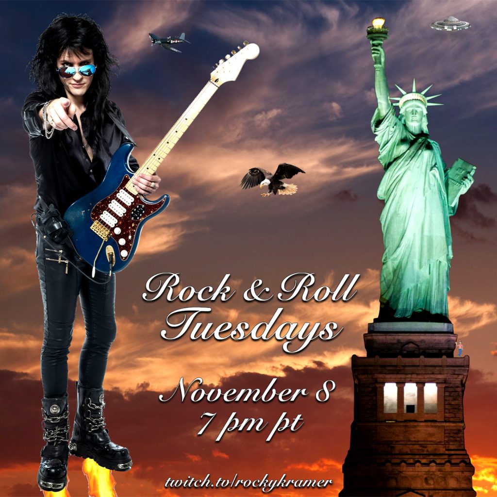 Rocky Kramer’s Rock & Roll Tuesdays Presents “Elected” On Tuesday November 8th, 2022 7 PM PT on Twitch