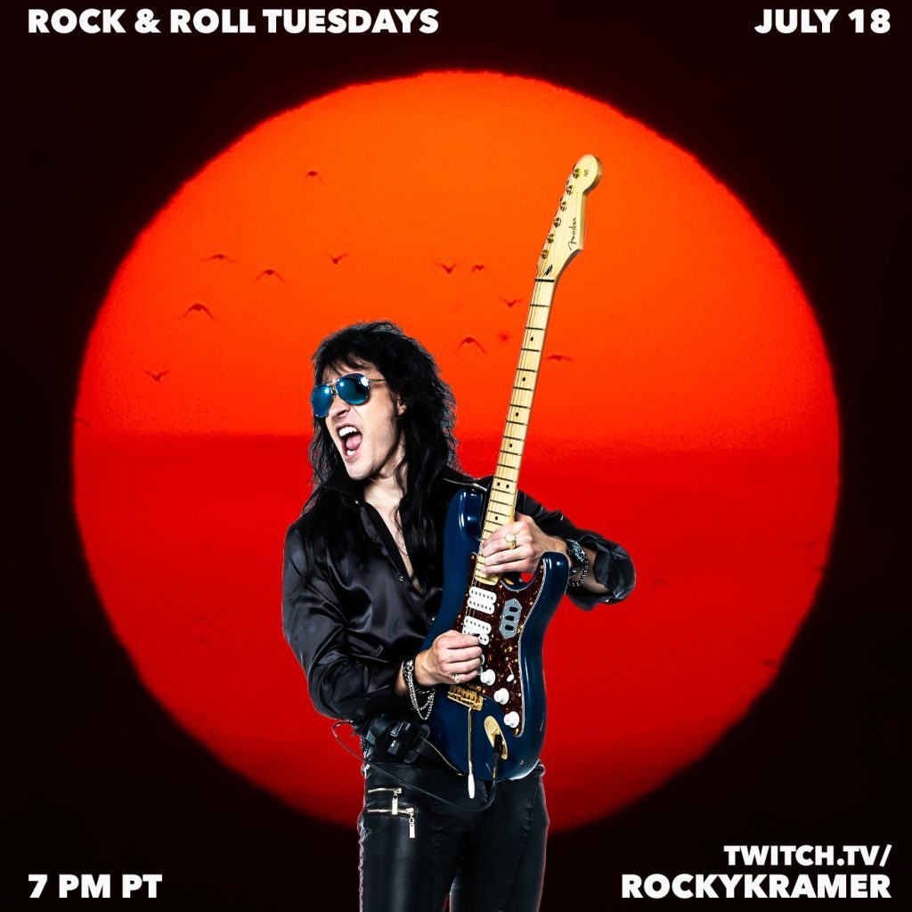 Rocky Kramer’s Rock & Roll Tuesdays Presents “Heat” Tuesday July 18th, 2023, 7 PM PT on Twitch